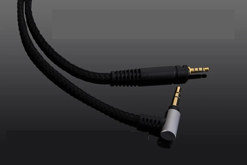 Черный Сменный нейлоновый аудиокабель для студийных наушников KRK KNS8400 KNS6400 AKG K361 |