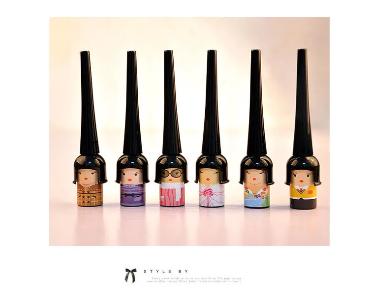 Милая милая кукла стиль Водостойкая жидкая подводка для глаз Подводка Черная