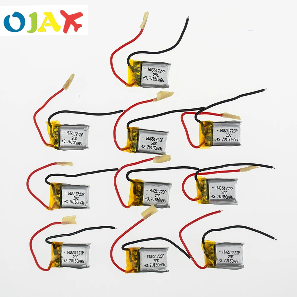 10 шт. 3.7 В 150 мАч 20c Lipo Батарея для rc Сыма S107 S107G s107-19 skytech M3 самолет вертолет Drone