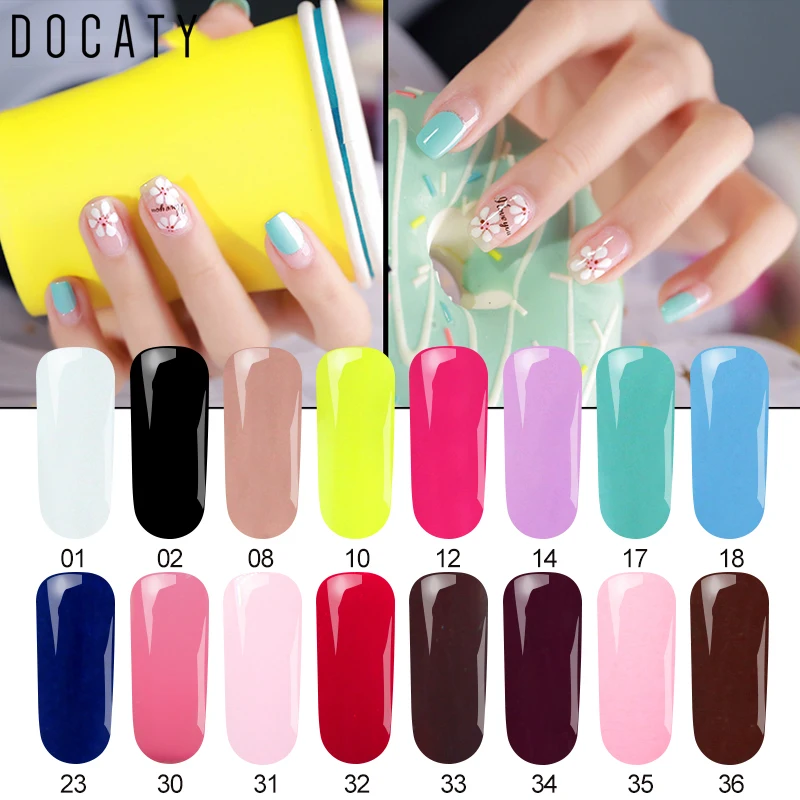 Docaty Nail Art УФ светодио дный выдерживает гель лак для ногтей полу постоянный Luckly