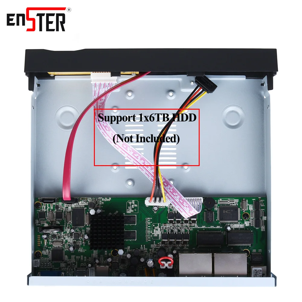4 канальный 8 сетевой видеорегистратор ENSTER 48 В H.265 с портами IEEE802.3af PoE поддерживает