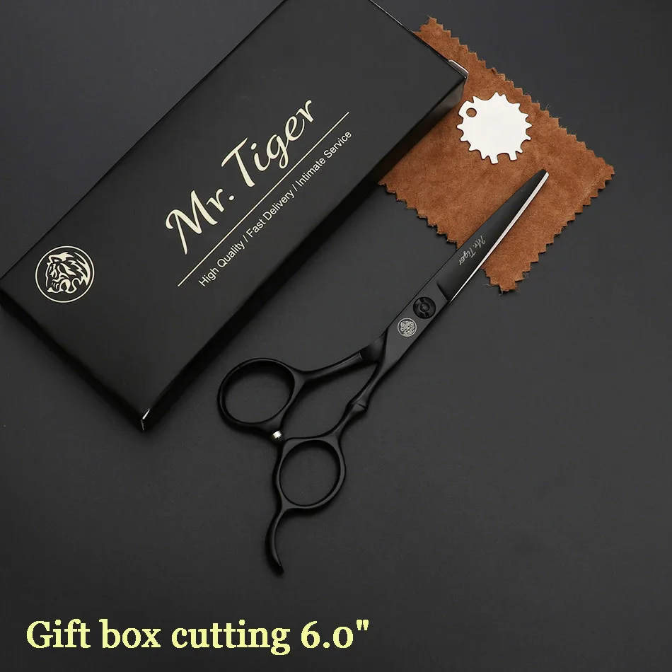 gift box cutting Хорошо заточенные японские 6 дюймов Парикмахерские ножницы для стрижки волос Профессиональные Парикмахерские ножницы набор 5,5 Makas бритва - Цвет: gift box cutting