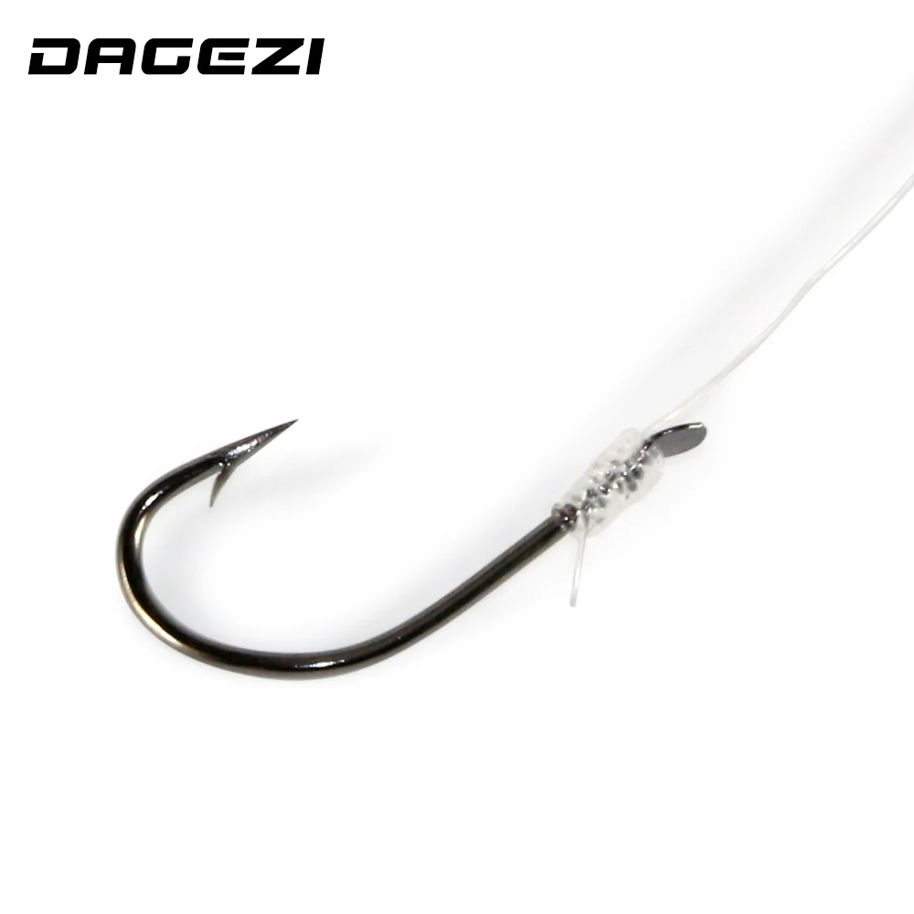 DAGEZI 25 шт. рыболовный крючок с лески из высокоуглеродистой стали для детей от 8 до 16
