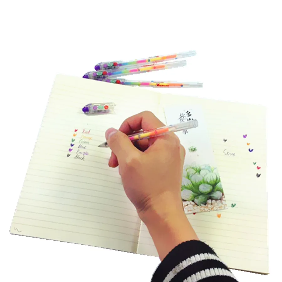 30 шт./лот новинка милый мультяшный 6 видов цветов радужная гелевая ручка