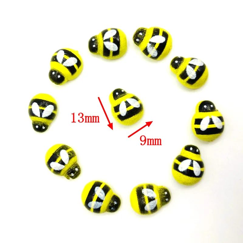 25 шт. 9*13 мм Туфли с рисунком Жук принтом в виде медоносной пчелы деревянная