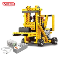 meoa 4 in 1 city high tech series 292pcs power machinery series forklift racing car building blocks moc bricks educaitonal toys