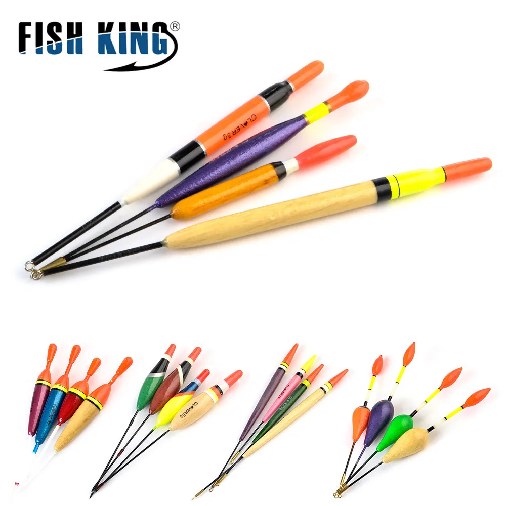 Набор рыболовных принадлежностей FISH KING 4 шт./лот смешанные размеры цветные