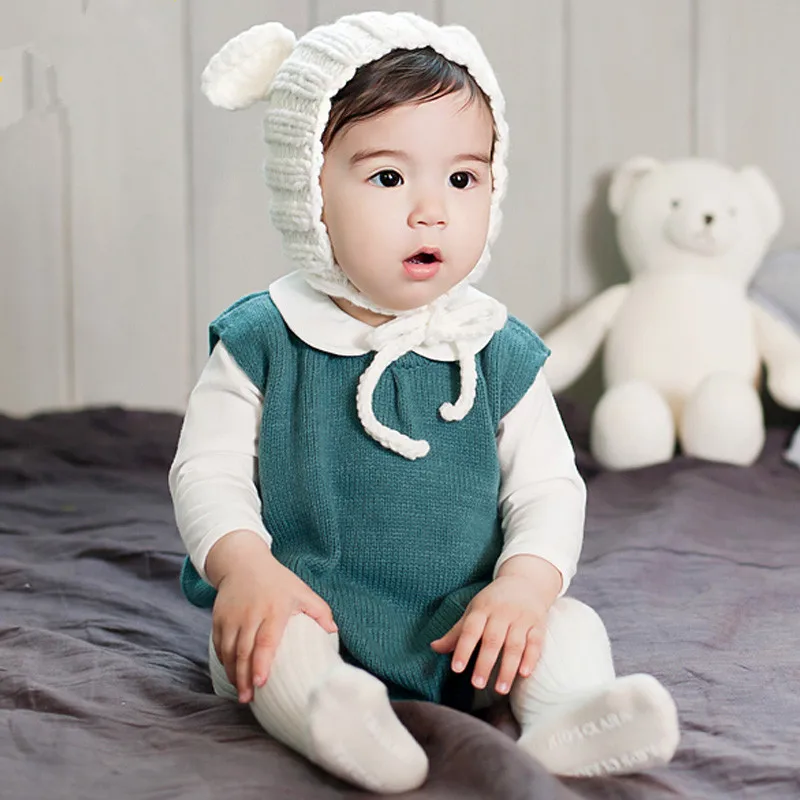 Детский вязаный костюм ручной работы с милыми кошачьими ушками|crochet hat cap|knit beanie