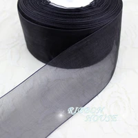 2 50mm black organza ribbons wholesale gift wrapping decoration christmas ribbons