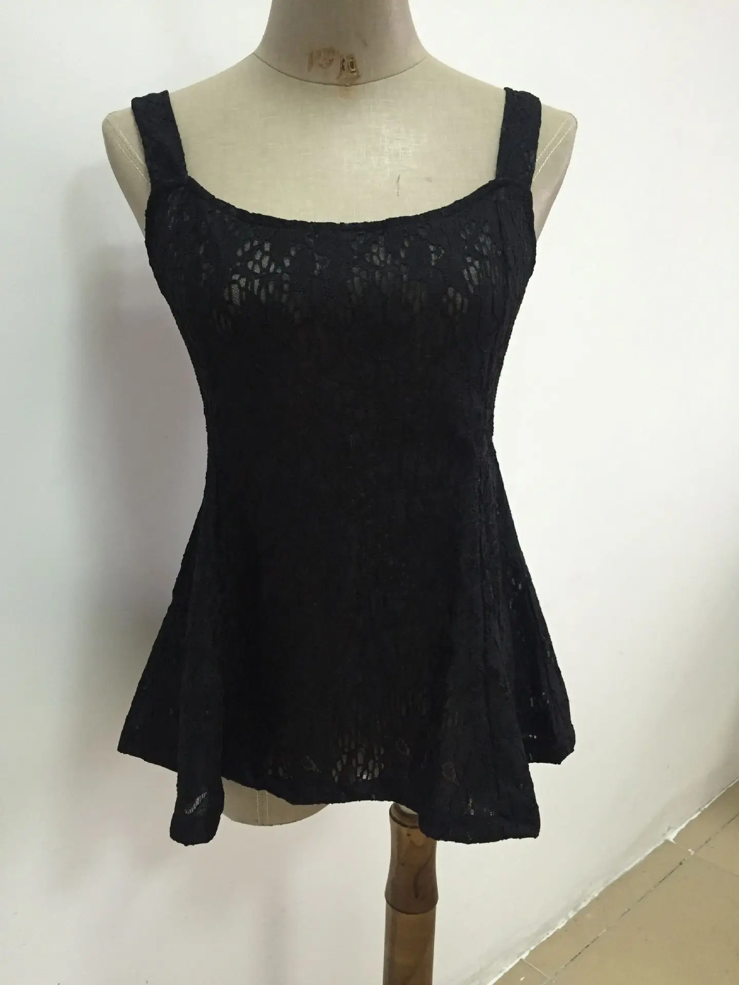 Белая черная Хлопковая женская кружевная рубашка с открытыми плечами на молнии