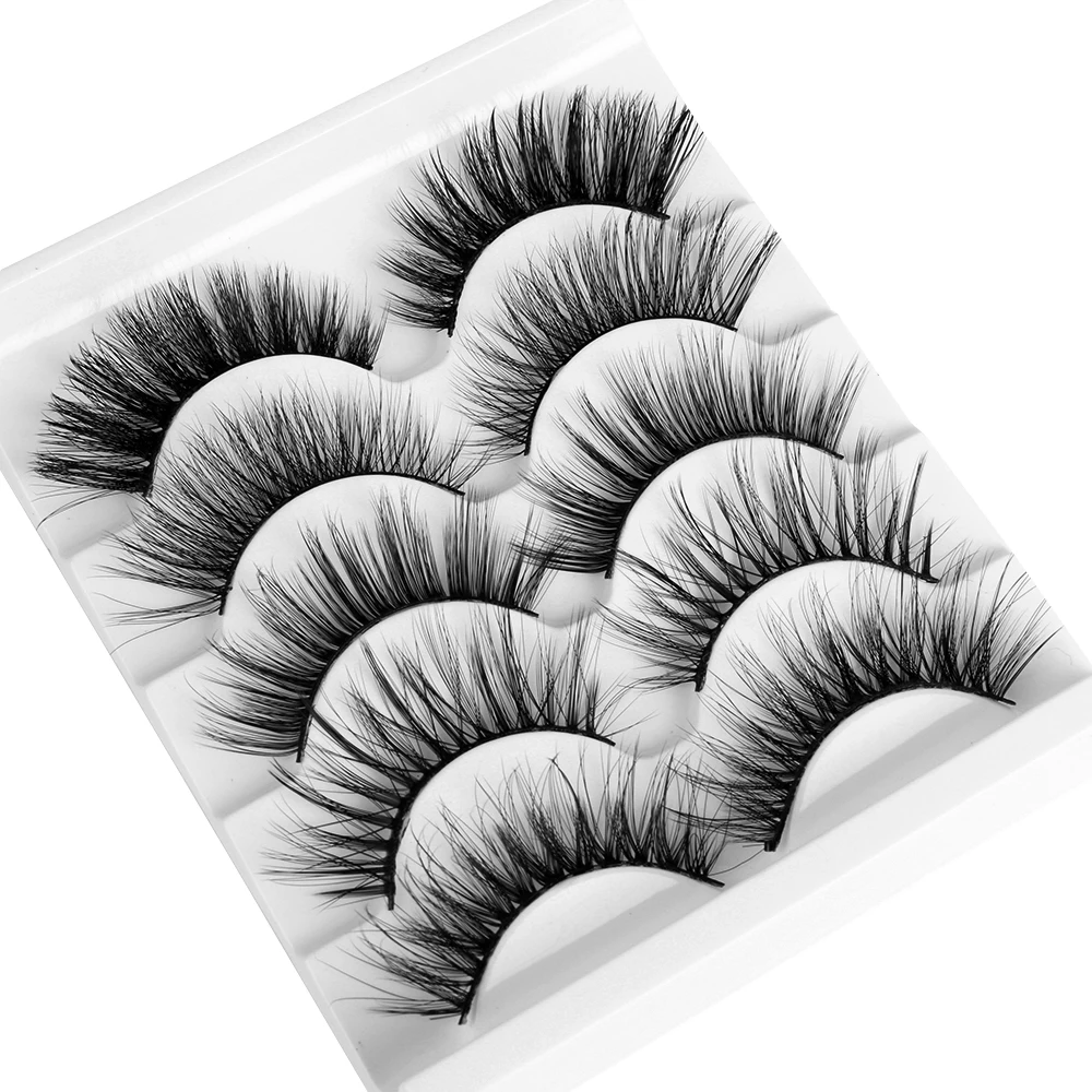 5 пар смешанных стилей накладные ресницы 3D норковые волосы Wispy полный объем Natrual Lashes Пернатые расклешенные различные накладные ресницы