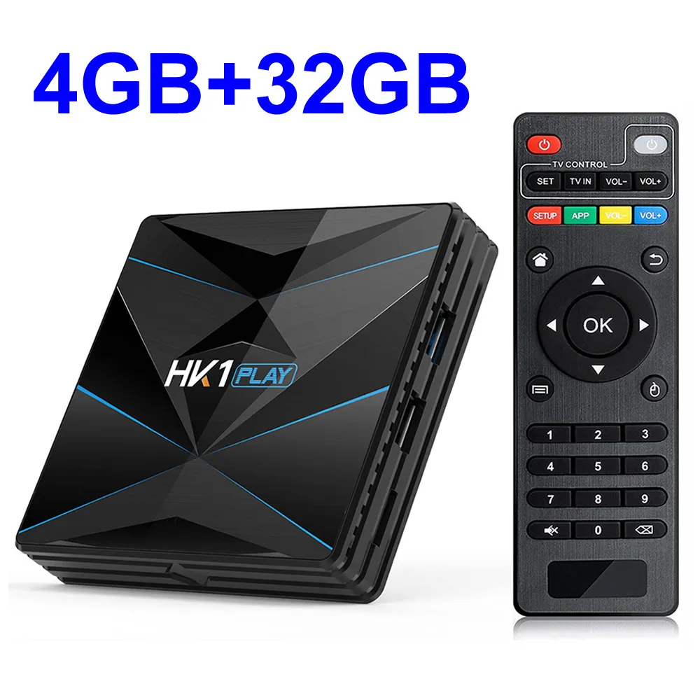 4GB 32GB HK1 Play Android 9,0 Смарт ТВ Box Amlogic S905X2 4 Гб Оперативная память 128 Гб Встроенная память USB 3,0 BT4.0 2,4G/5G двойной WI-FI 3D 4K H.265 IPTV Set-top Box - Цвет: 4GB 32GB