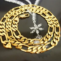 classics heavy 70g 10mm 18 k yellow solid gold finish mens necklace curb chain jewelry