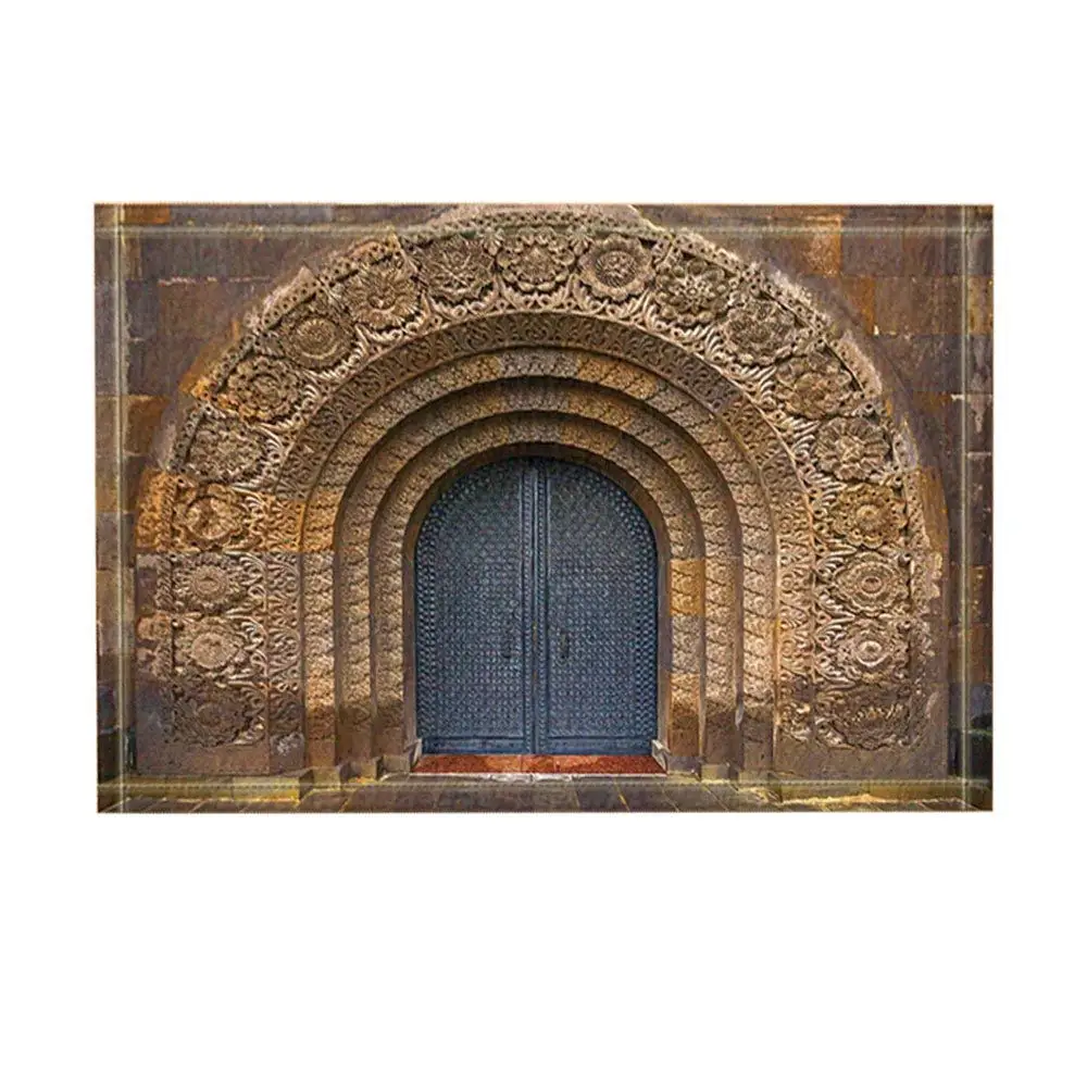 Античные ворота декор двери с христианской церковью коврик для ванной комнаты