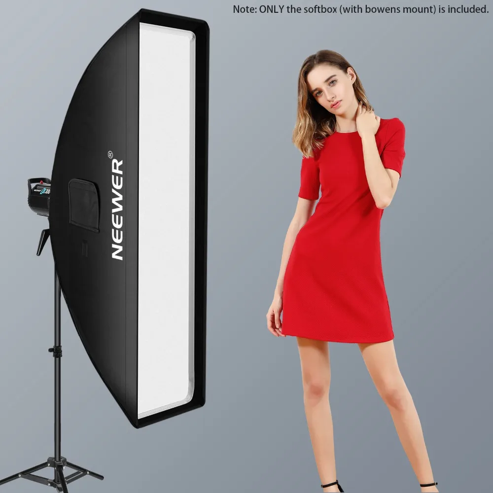 Neewer 14x63 дюйма/35x160 см сотовый софтбокс с решеткой с креплением Bowens для вспышки Speedlite Studio Flash monolled