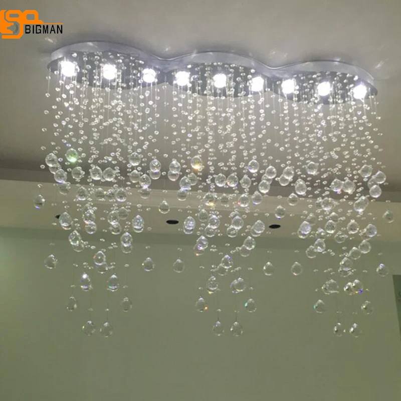 Современные хрустальные люстры осветительные приборы украшение для гостиной 220