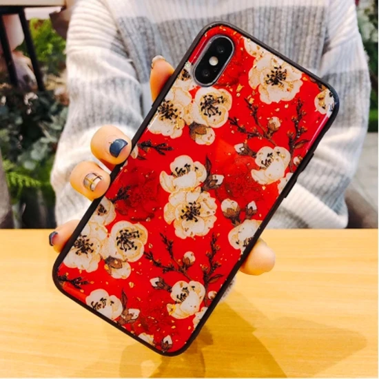 Новый золотой фольгой винтажный цветочный чехол для iphone X XR XS MAX 8 7 6 6s Plus|Бамперы| |