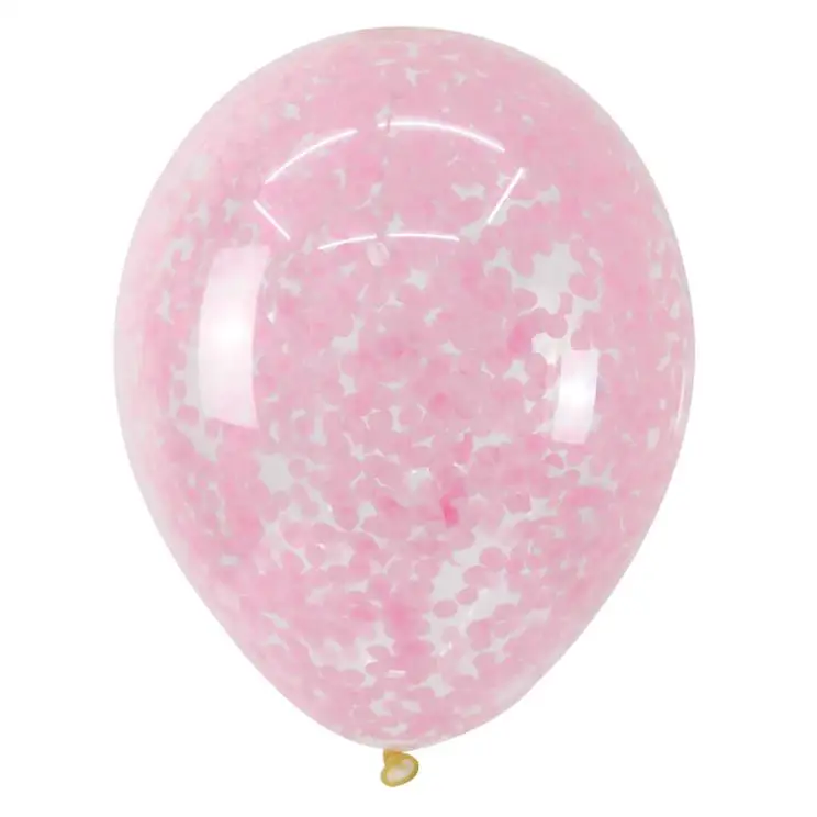 pink 5 шт. 12 дюймов конфетти шары прозрачные латексные шары с золотым и серебряным микс конфетти для свадьбы украшения для вечеринки, дня рождения - Цвет: pink