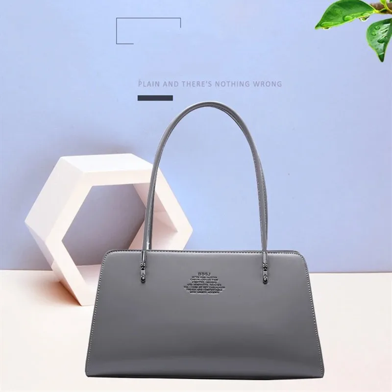 Элегантная модная женская сумка \ сумки кожаные простые женские OL Tote брендовая на