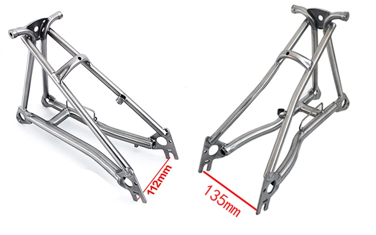 TWTOPSE титановая велосипедная Рама из сплава для Brompton складной велосипед или велосипед из титанового сплава Передняя вилка для Brompton складной велосипед