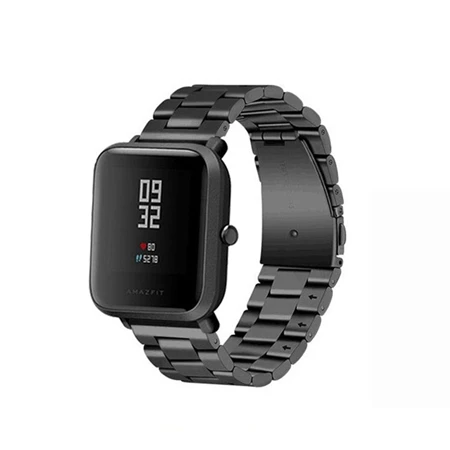 Black -type2 YUEDAER магнитный металлический ремешок для Xiaomi Amazfit Bip, Смарт-часы, Миланский Браслет из нержавеющей стали, браслет для Amazfit Bip - Цвет: Black -type2