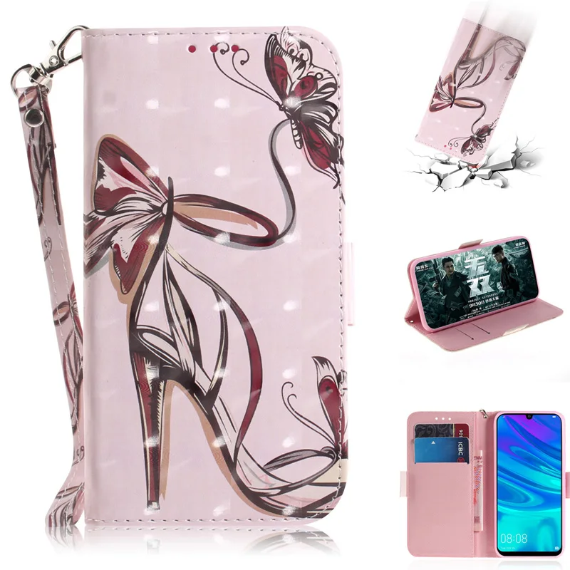 Кожаный чехол для huawei P20 Lite 2019 P30 Pro P Smart Plus 3D флип мобильный телефон сумка Honor 20 10i 20i
