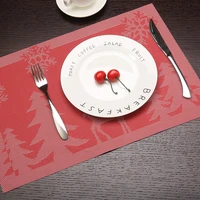 246pcsset tree snowflake pattern kitchen table mats set pvc placemats insulation pads napkin bar plate mat gift 3045cm