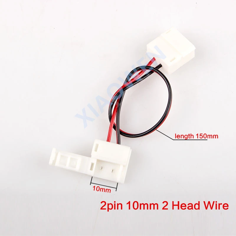 2Pin 4pin 8 мм 10 RGB Одноцветный провод без пайки Угловой коннектор кабель адаптер для