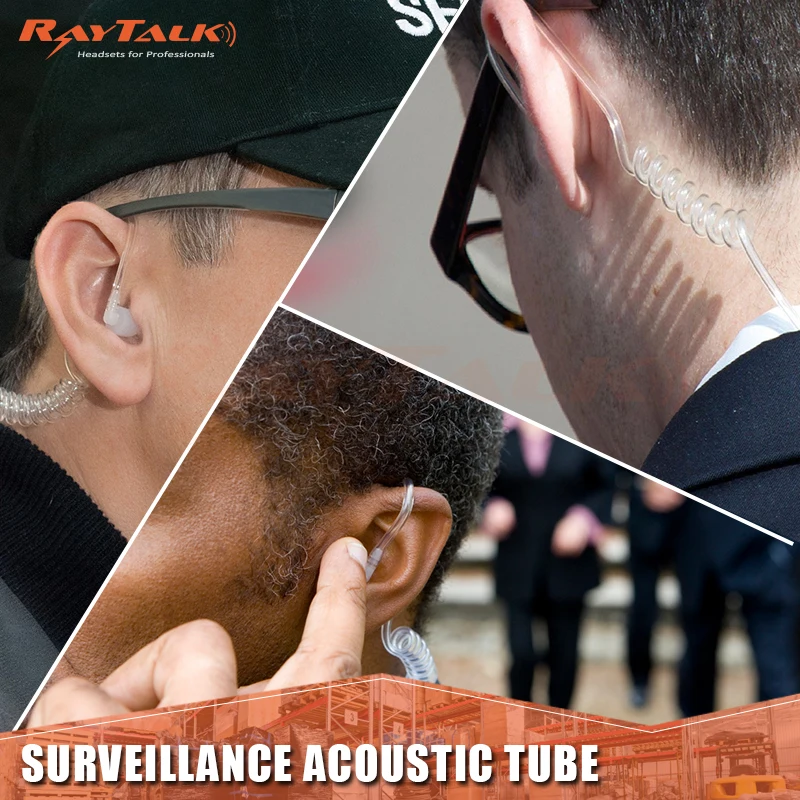 Акустический трубчатый комплект для видеонаблюдения с микрофоном PTT