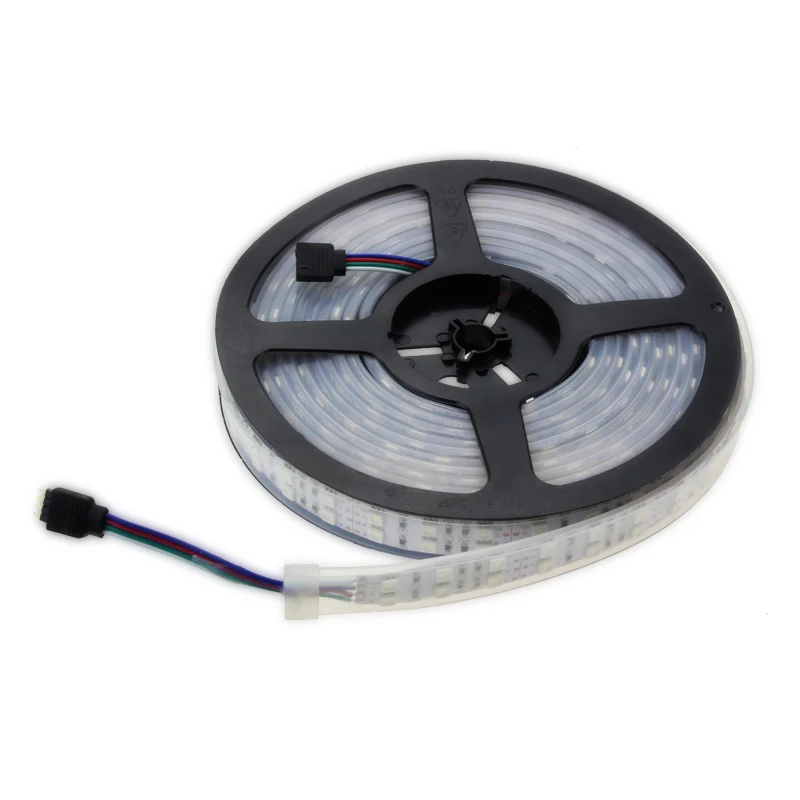 Двухрядная SMD 5050 Светодиодная лента DC12V 24V 120led/m Водонепроницаемая светодиодная IP67
