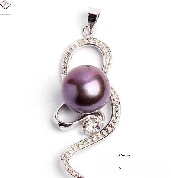 Женские Ювелирные изделия ожерелье с подвеской яркие 10 мм фиолетовые черные