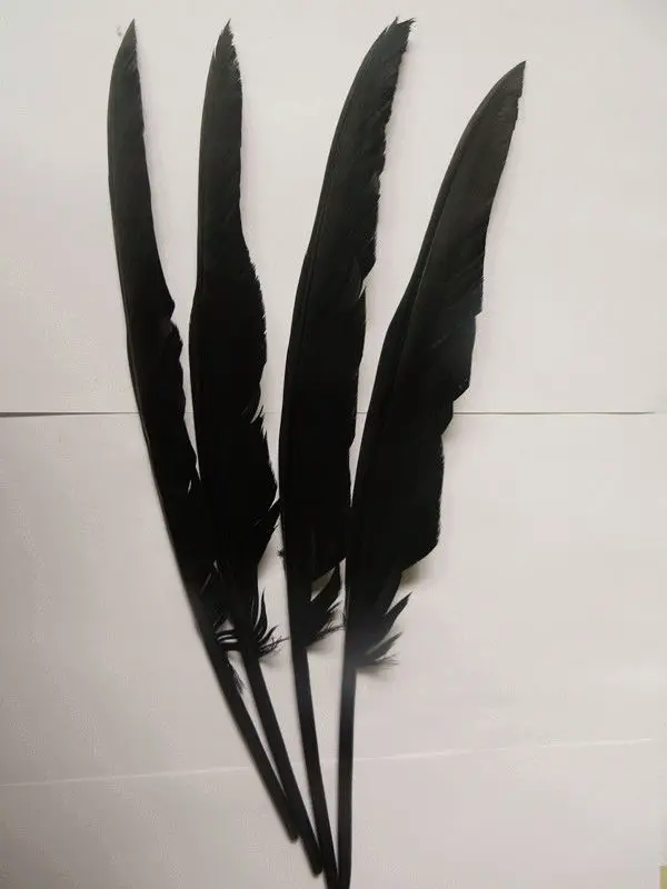 30-35cm 20 шт. 15 видов черные красивые перья петуха 5-30 см фазаньи Куриные перья для DIY вечерние украшения - Цвет: 30-35cm