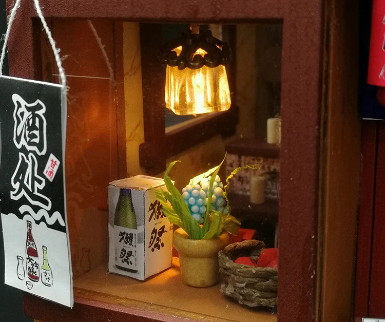 Миниатюрная японская модель Izakaya кукольный дом мебель наборы DIY деревянный домик