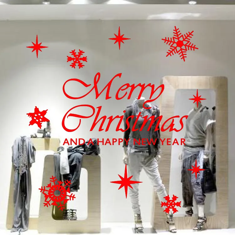 2019 Новогодняя домашняя Настенная Наклейка с надписью &quotMerry Christmas&quot для комнаты