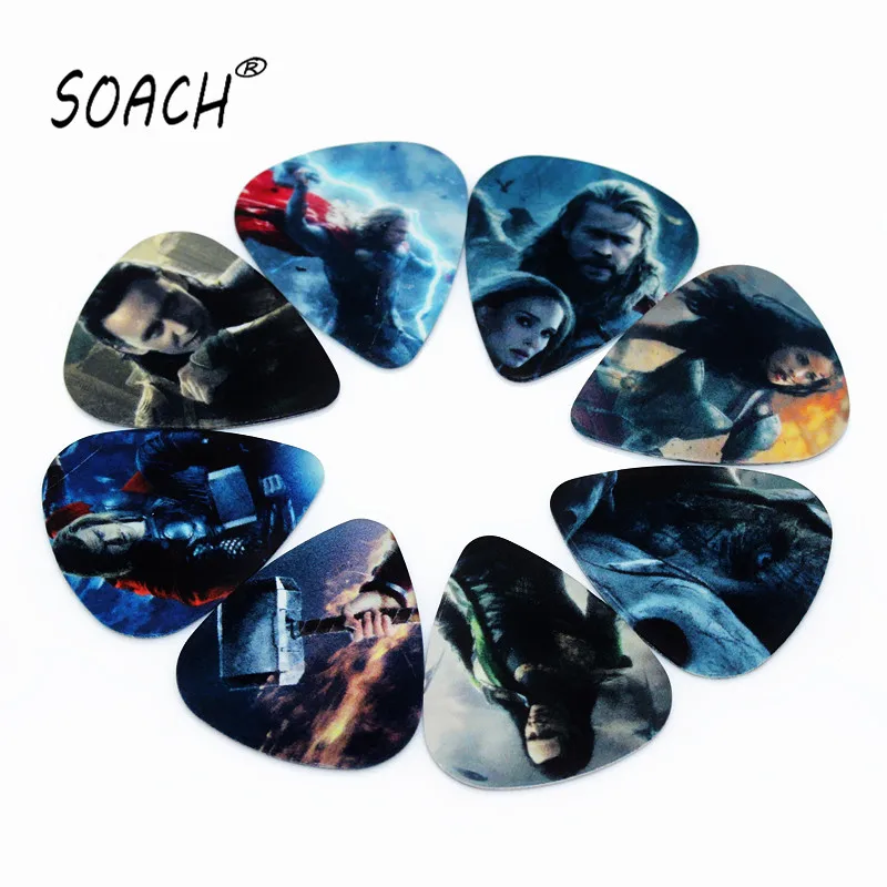

SOACH 50PCS 0.46mm high quality guitar picks two side pick ukulele bass guitar picks earrings DIY Mix picks guitar