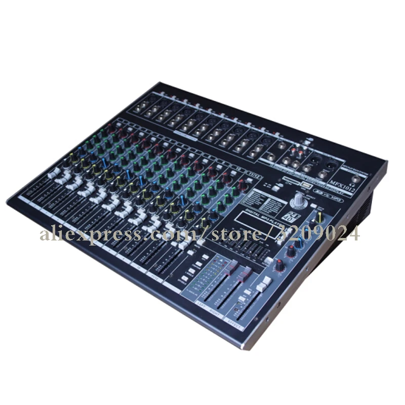 

550W+550W Mixer With Power Amplifier 12 Channel Wedding Show High Power Integrated Power Amplifier Mixer MP3 USB SD