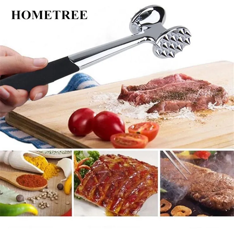 

HONETREE 1Pc High Quality Stainless Steel Chicken Meat Hammer Metal Beef Steak Hammer Tenderizer Kitchen Cooking Meat Tools H586