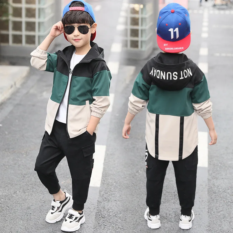 

Baby Spring Kids Boys Clothing Hoodies Set Autumn Kids Suit Set 4 6 8 10 12 13 Years Boys Sweatshirts Fashion Children Clothes