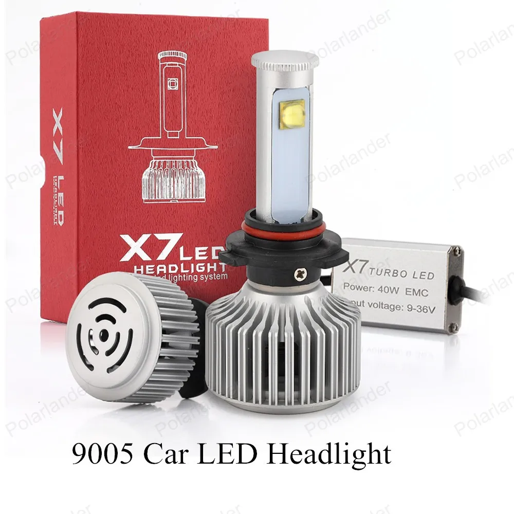 

1Pair 80W 7200LM X7 9005 Auto Car LED Headlight 6000K High Power Conversion 360 Degree COB Leds Headlamp Light Bulbs Kit