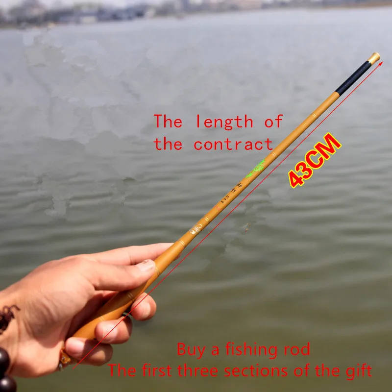 

Ultrashort mini portable1.8-6.3M Stream Fishing Rod Carbon Fiber Telescopic Fishing Rod Ultra Light Carp Fishing Pole