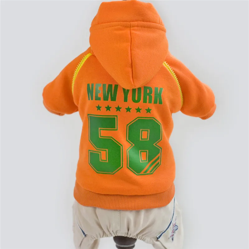 Модные зимние плотные теплые собака флисовая толстовка для маленьких собак