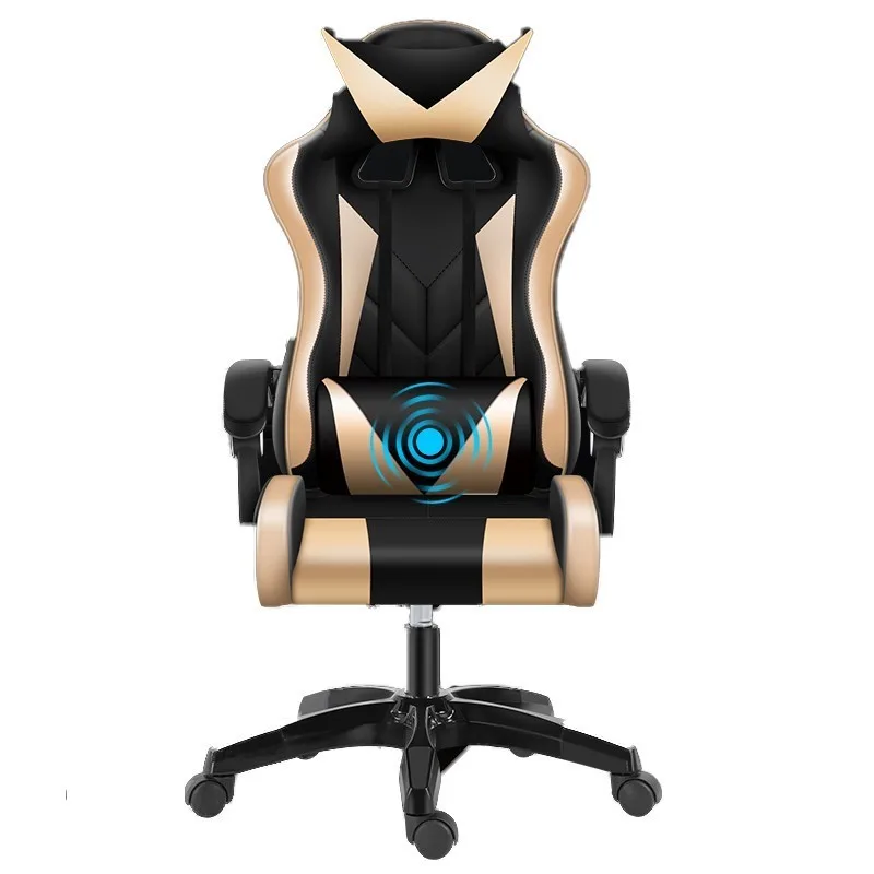 gold Высокое качество Esports Poltrona Boss Silla геймер офисное игровое кресло может лежать массаж Синтетическая кожа с подставкой для ног Эргономика - Цвет: gold