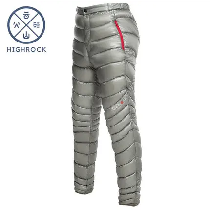 HIGHROCK зима 800FP 90% гусиный пух брюки женские мужские походные лыжные Толстые Пуховые брюки