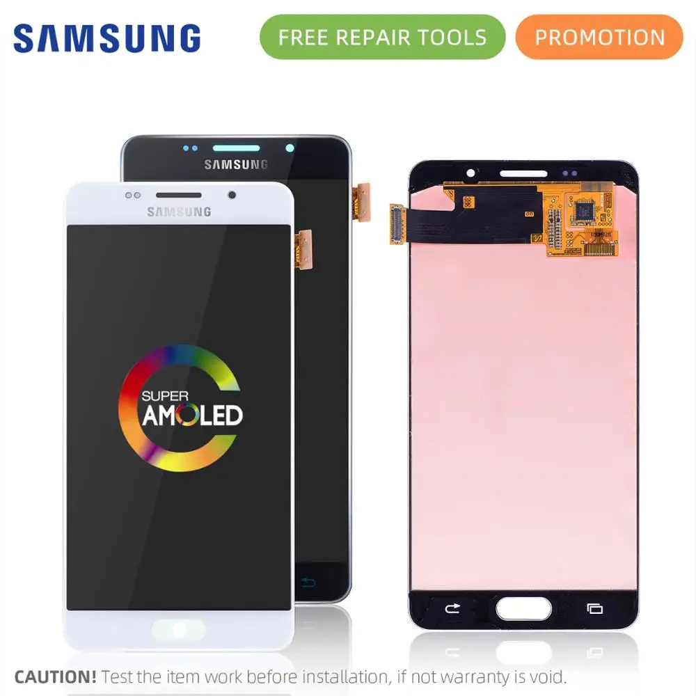 AMOLED Дисплей для SAMSUNG Galaxy A5 2016 A510 A510F A510M SM-A510F LCD в сборе с тачскрином Оригинал 5.2&quot