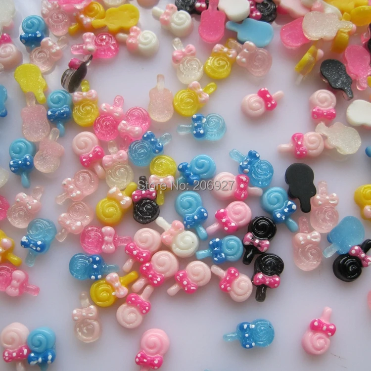 #42 30 шт. милые смешанные Мультяшные полимерные украшения для ногтей|resin garden decor|resin