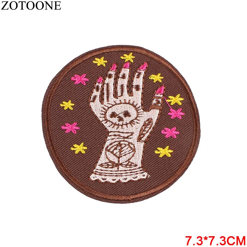 26 ZOTOONE круглые НЛО вышитые патчи на железе нашивки для одежды DIY мотив полосатая одежда наклейки инопланетянин астронавт значки E - Цвет: 26
