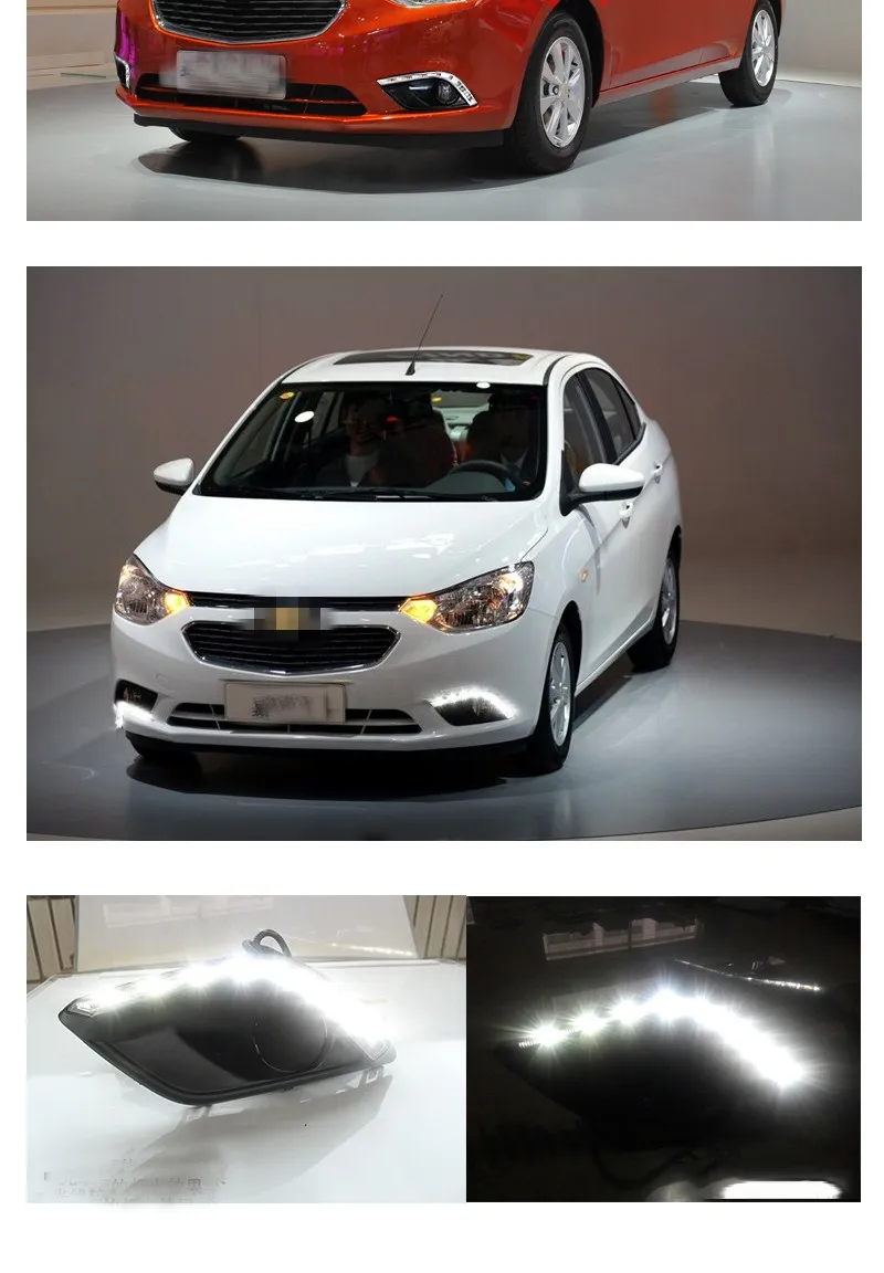 EOsuns led drl дневные ходовые огни для Chevrolet Sail 3