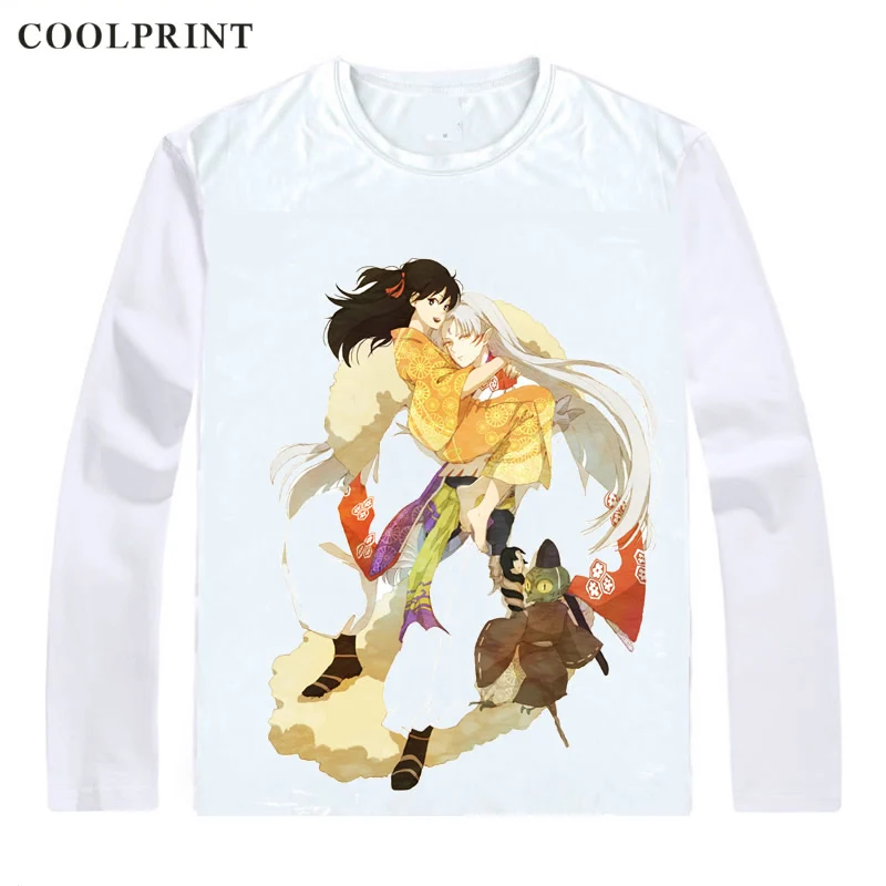 Sesshoumaru Sesshomaru Собаки Футболка с демоном Inuyasha феодальной сказка футболки на каждый