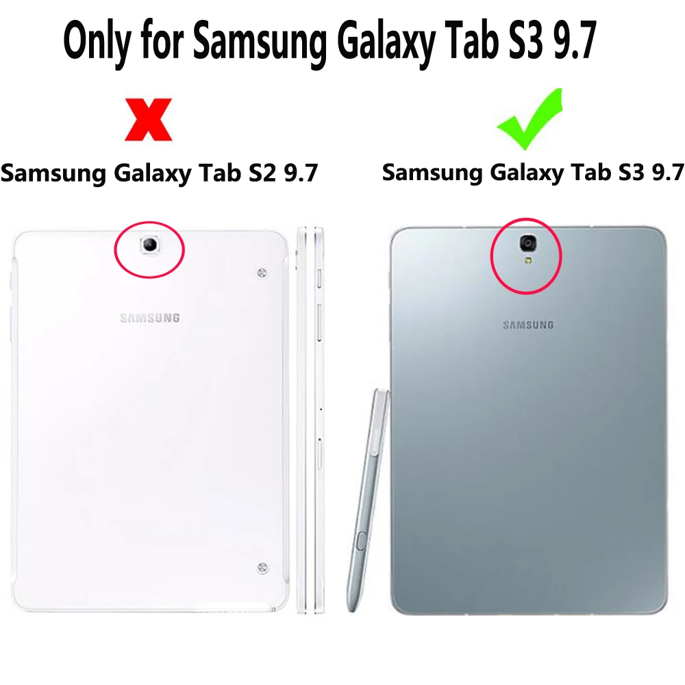 Малыш противоударный чехол для samsung Galaxy Tab S3 9 7 с изображением цветного подставка