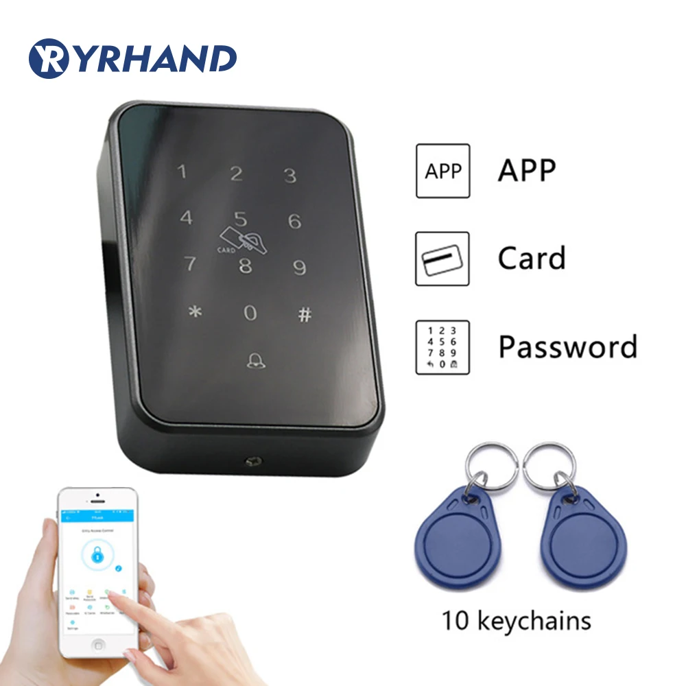 ТТ замок приложение Rfid считыватель контроля доступа двери, электронная мебель цифровая клавиатура дверной замок считыватель карт bluetooth умный замок